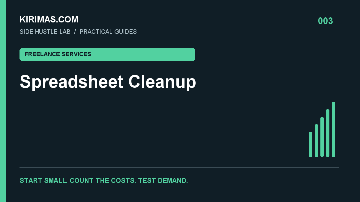 Kirimas.com guide: Spreadsheet Cleanup: A Small Freelance Offer With a Clear Finish Line
