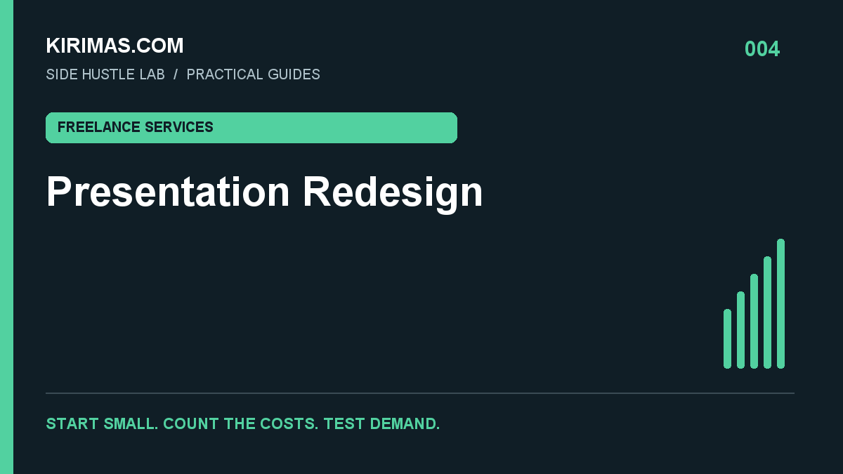 Kirimas.com guide: Presentation Redesign: Sell a Clearer Deck, Not More Slides