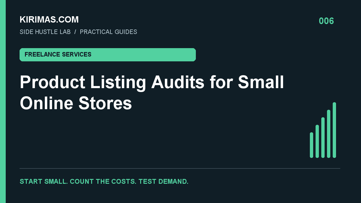 Kirimas.com guide: Product Listing Audits for Small Online Stores