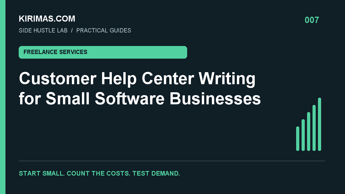 Kirimas.com guide: Customer Help Center Writing for Small Software Businesses