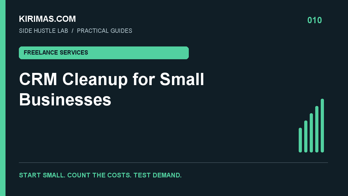Kirimas.com guide: CRM Cleanup for Small Businesses: Start With One Pipeline