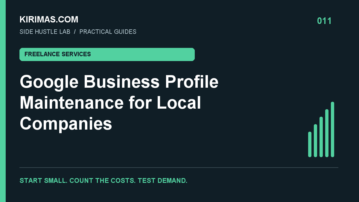 Kirimas.com guide: Google Business Profile Maintenance for Local Companies
