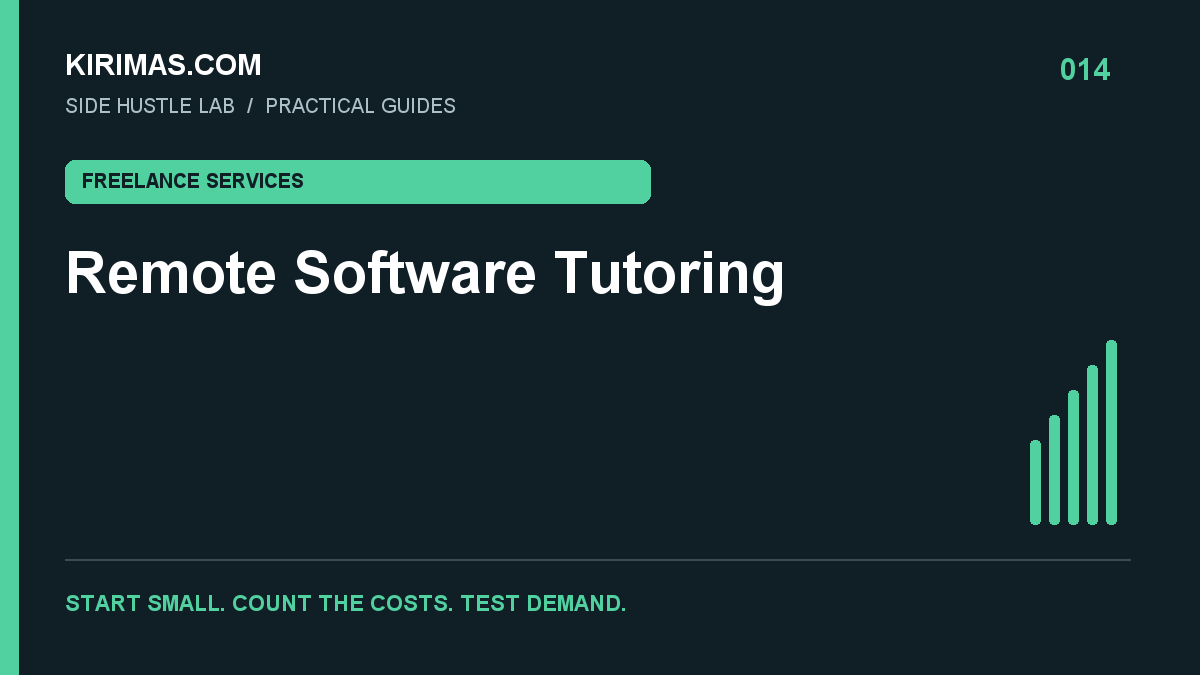 Kirimas.com guide: Remote Software Tutoring: Sell One Useful Skill at a Time