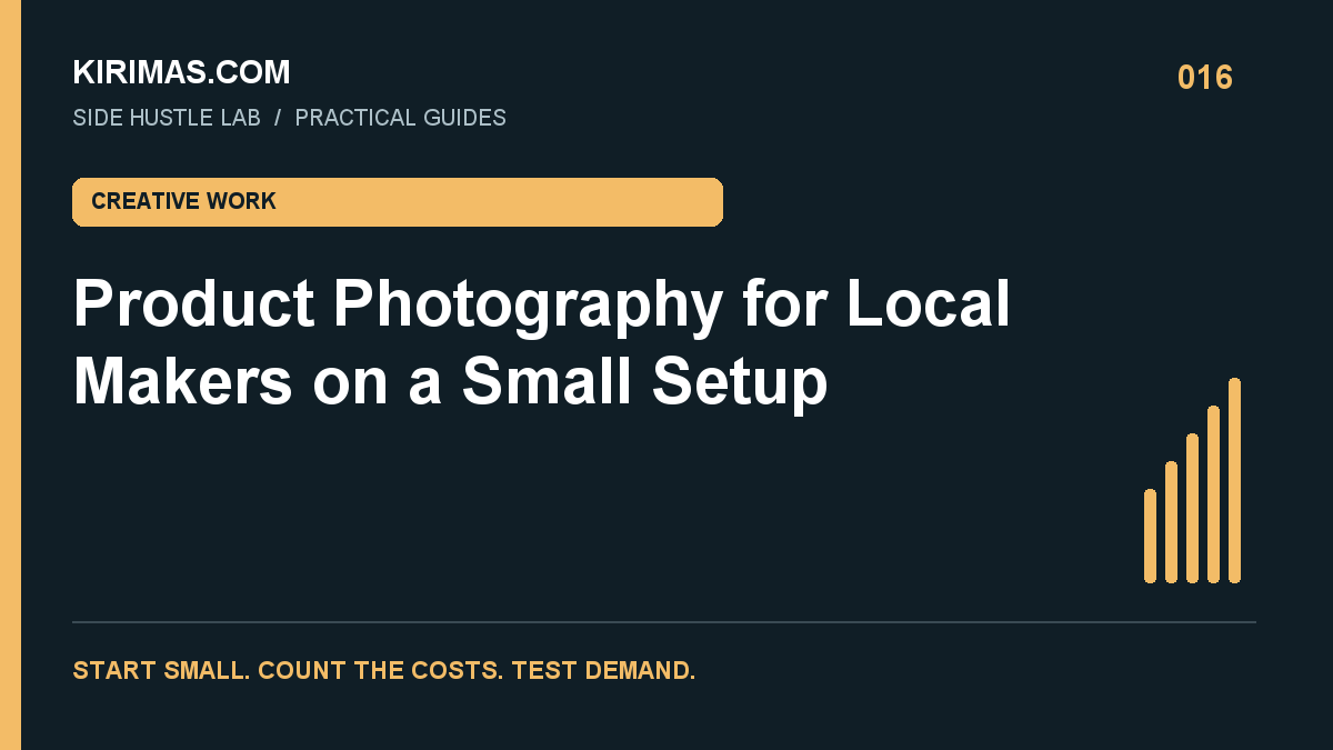 Kirimas.com guide: Product Photography for Local Makers on a Small Setup