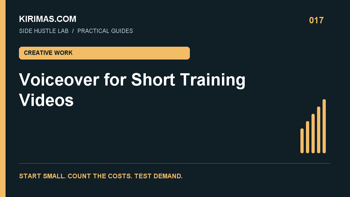 Kirimas.com guide: Voiceover for Short Training Videos: A Focused Freelance Offer