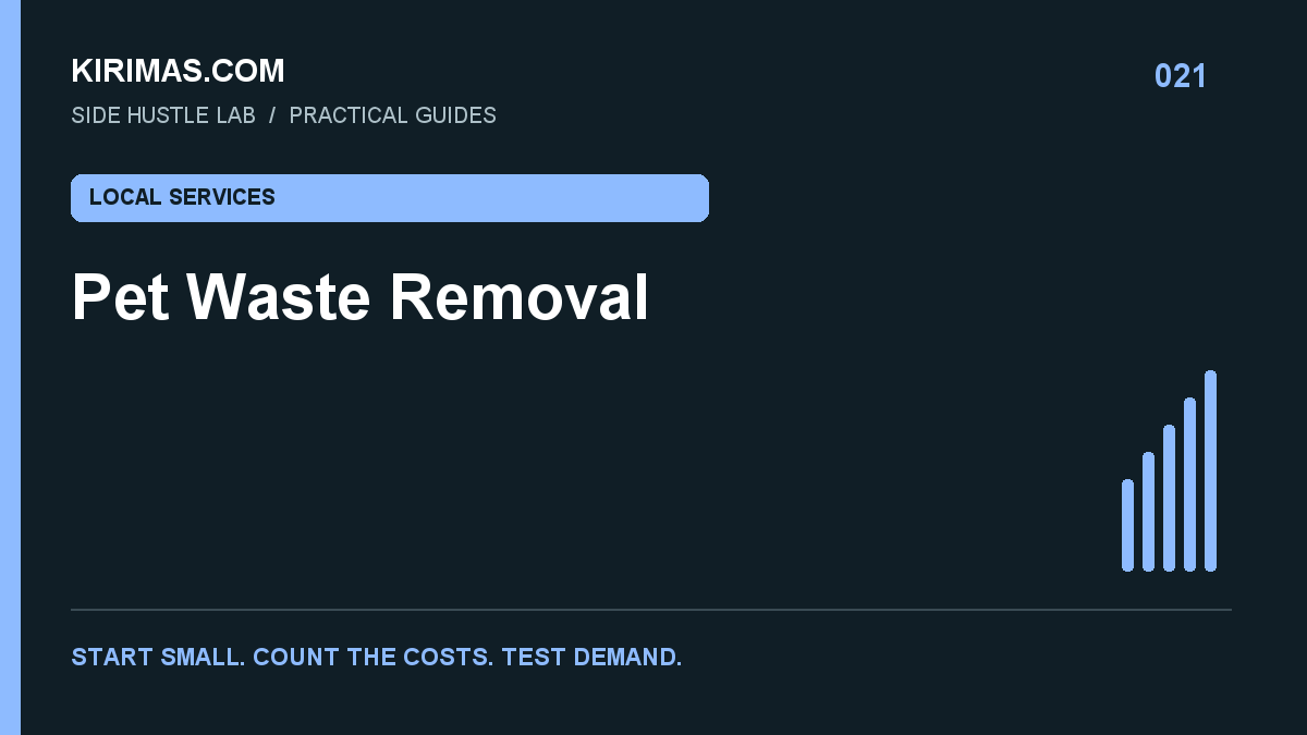 Kirimas.com guide: Pet Waste Removal: Build a Dense Route Before Buying Equipment