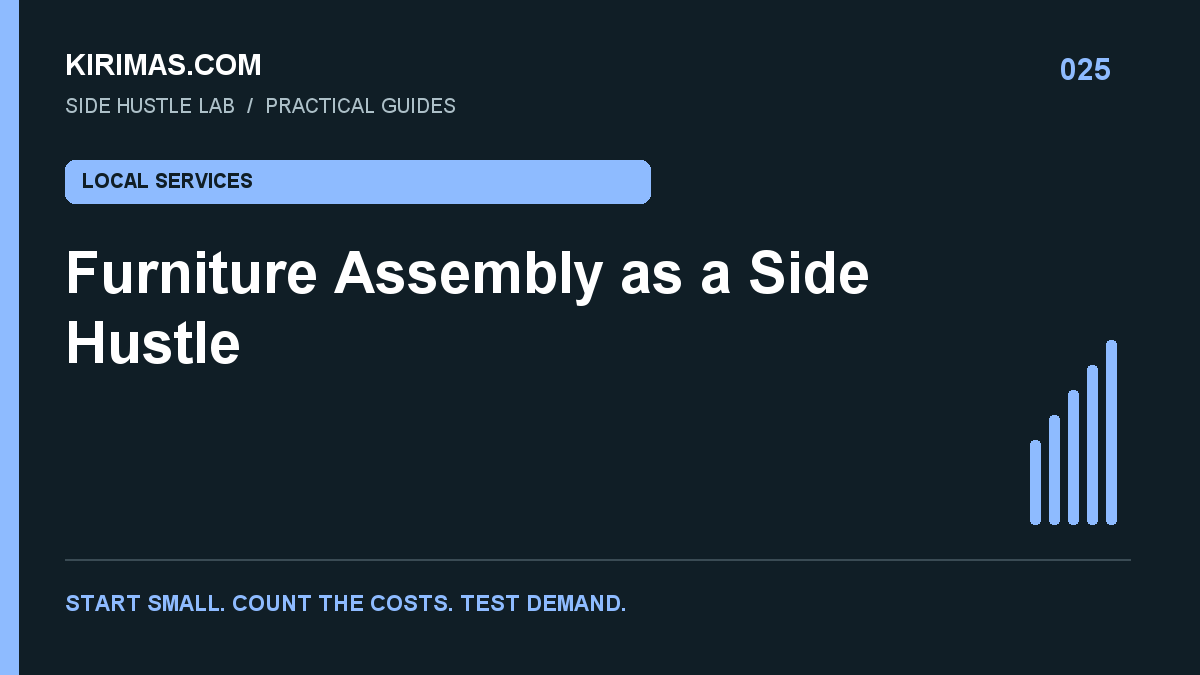Kirimas.com guide: Furniture Assembly as a Side Hustle: Quote the Actual Item