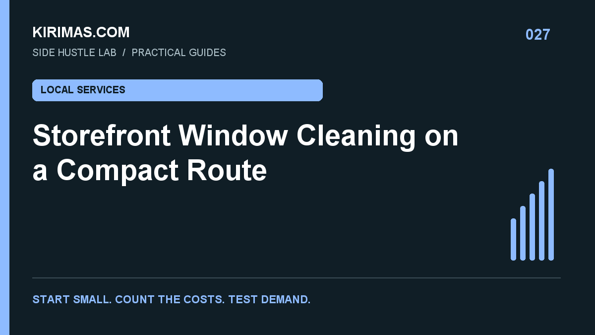Kirimas.com guide: Storefront Window Cleaning on a Compact Route