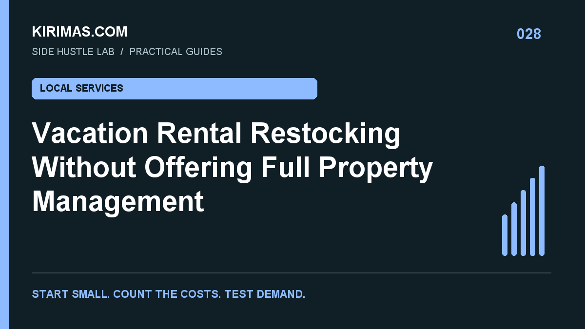 Kirimas.com guide: Vacation Rental Restocking Without Offering Full Property Management