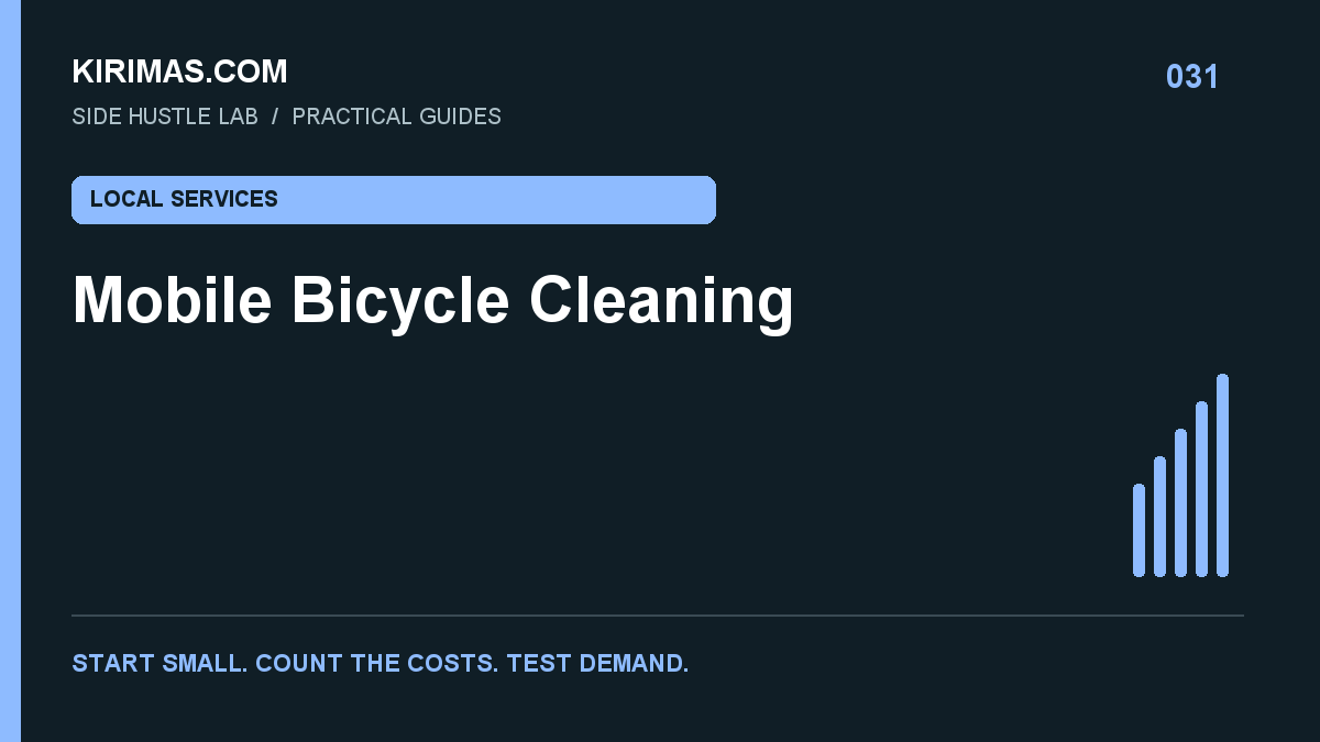 Kirimas.com guide: Mobile Bicycle Cleaning: Keep the Offer Separate From Repairs
