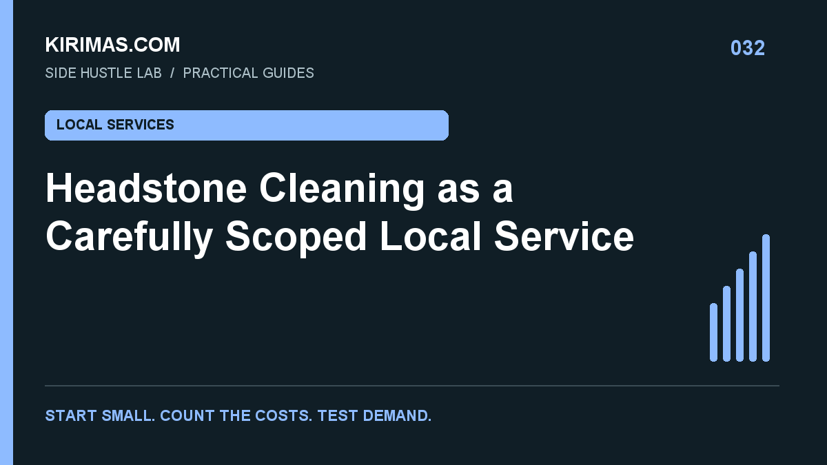 Kirimas.com guide: Headstone Cleaning as a Carefully Scoped Local Service
