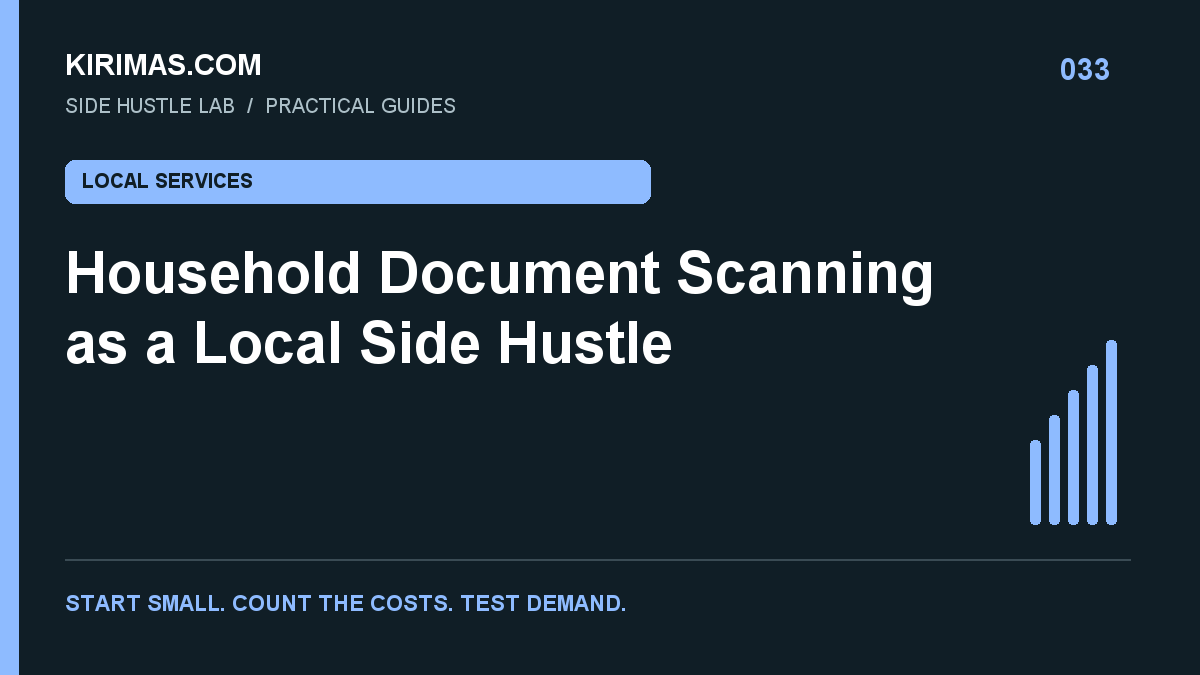 Kirimas.com guide: Household Document Scanning as a Local Side Hustle