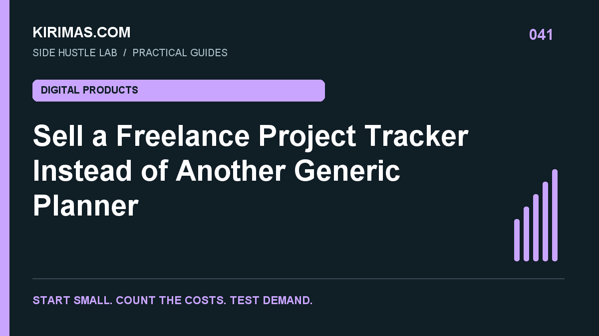 Kirimas.com guide: Sell a Freelance Project Tracker Instead of Another Generic Planner