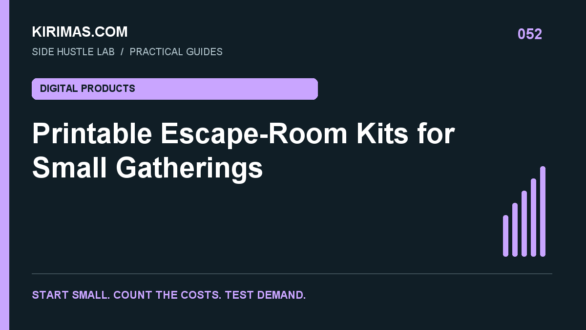 Kirimas.com guide: Printable Escape-Room Kits for Small Gatherings