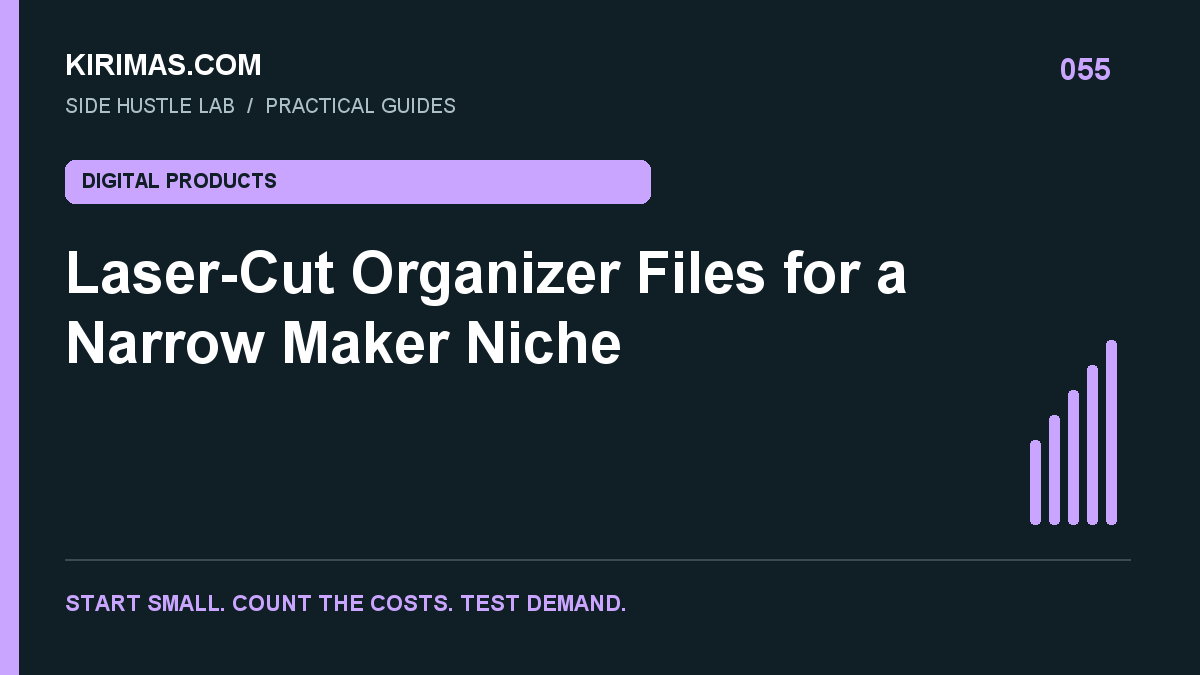 Kirimas.com guide: Laser-Cut Organizer Files for a Narrow Maker Niche