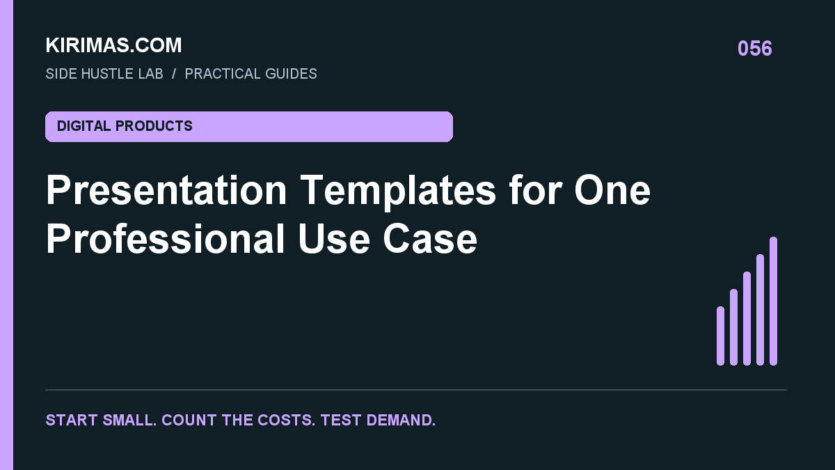 Kirimas.com guide: Presentation Templates for One Professional Use Case