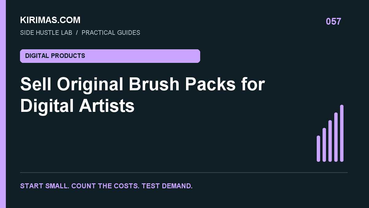 Kirimas.com guide: Sell Original Brush Packs for Digital Artists
