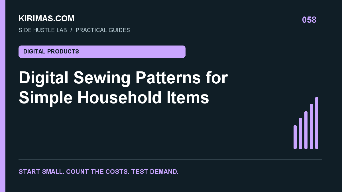 Kirimas.com guide: Digital Sewing Patterns for Simple Household Items
