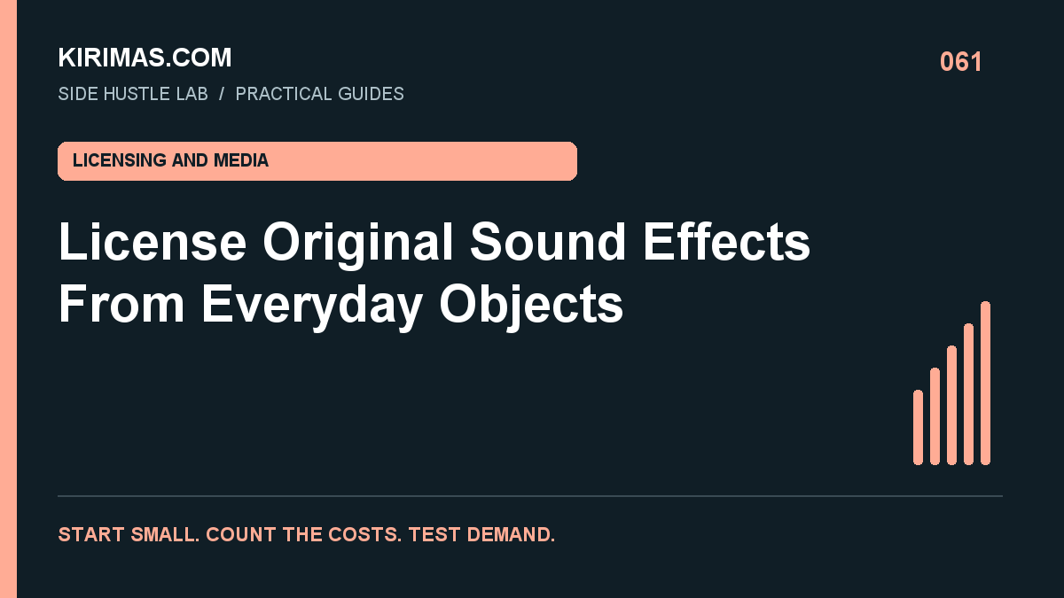 Kirimas.com guide: License Original Sound Effects From Everyday Objects