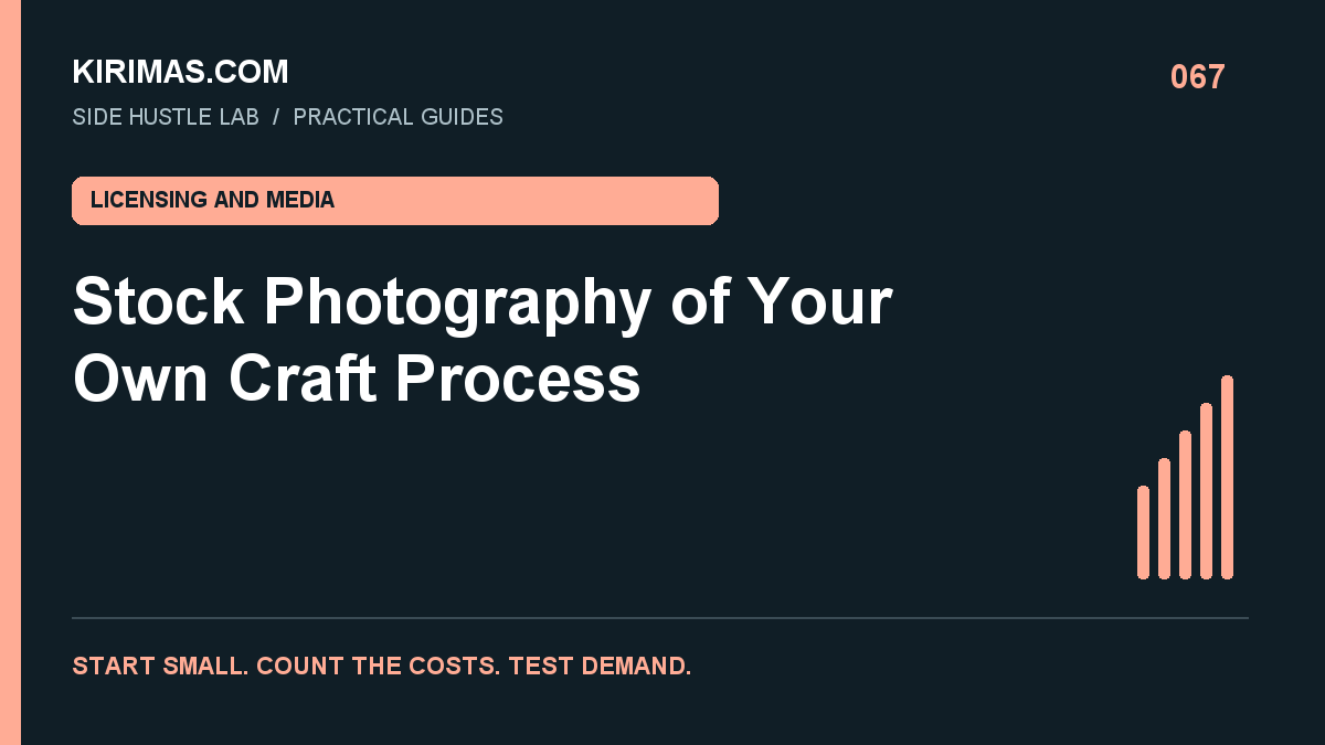 Kirimas.com guide: Stock Photography of Your Own Craft Process