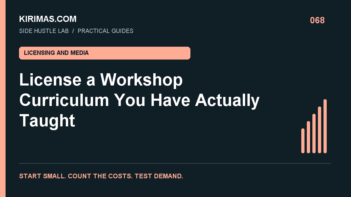 Kirimas.com guide: License a Workshop Curriculum You Have Actually Taught