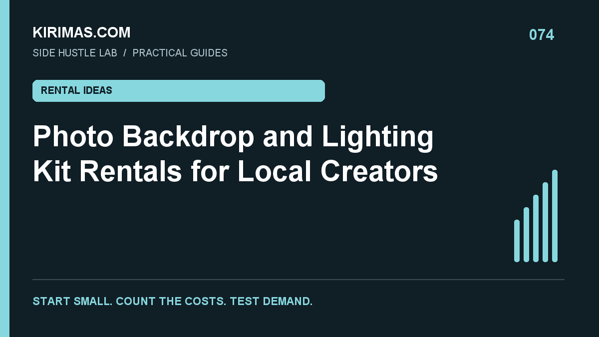 Kirimas.com guide: Photo Backdrop and Lighting Kit Rentals for Local Creators