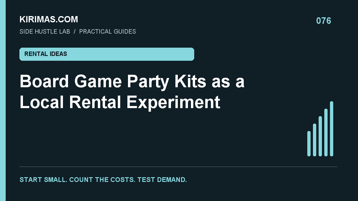 Kirimas.com guide: Board Game Party Kits as a Local Rental Experiment