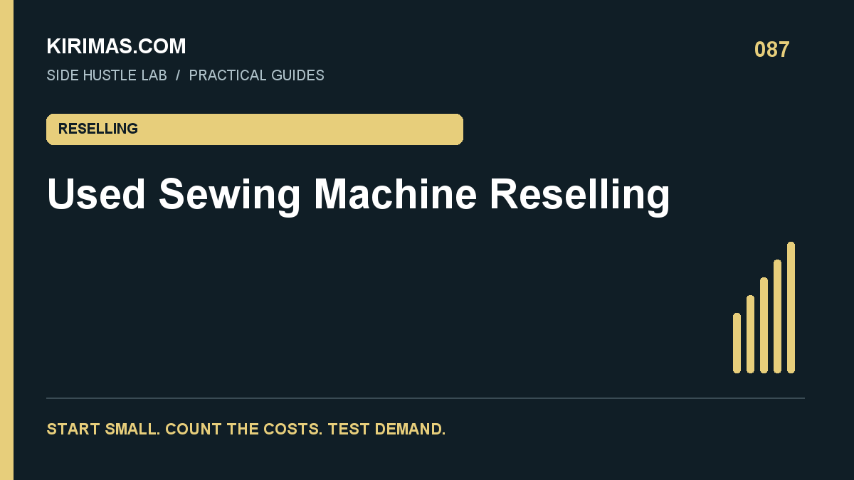 Kirimas.com guide: Used Sewing Machine Reselling: Only Buy What You Can Test