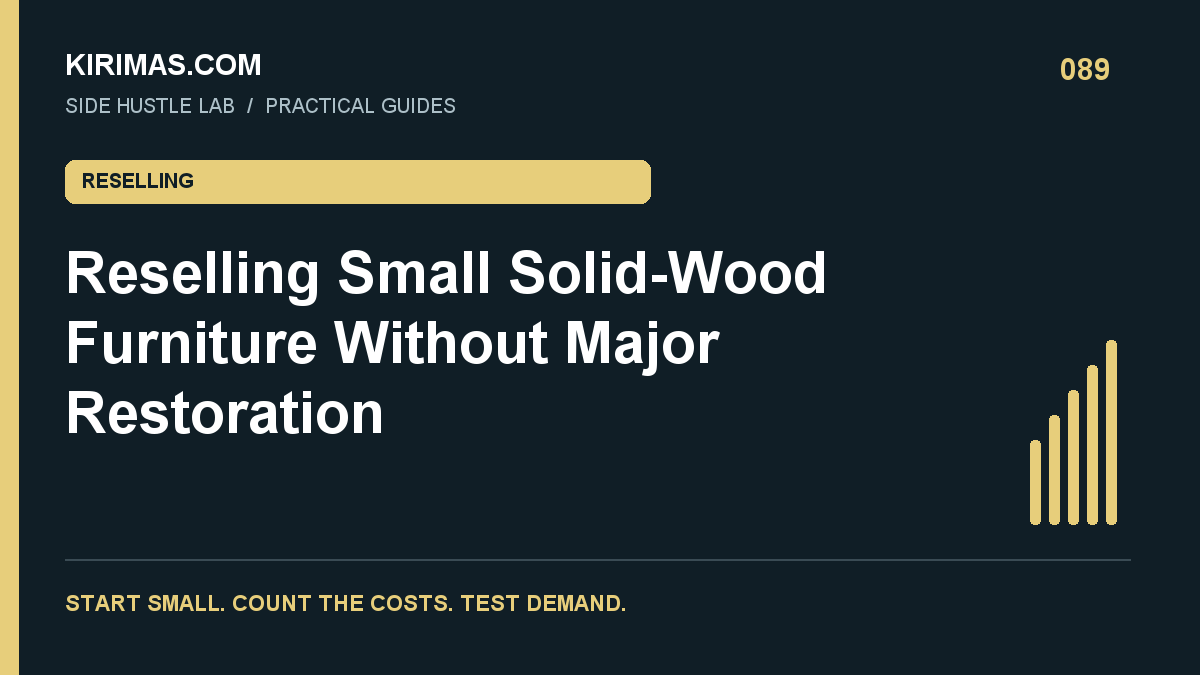 Kirimas.com guide: Reselling Small Solid-Wood Furniture Without Major Restoration
