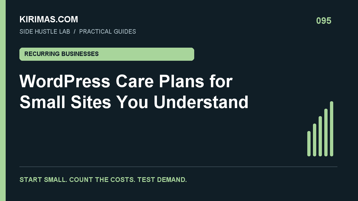 Kirimas.com guide: WordPress Care Plans for Small Sites You Understand