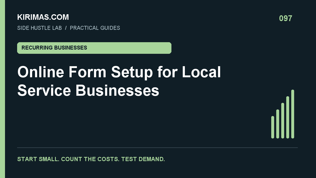 Kirimas.com guide: Online Form Setup for Local Service Businesses
