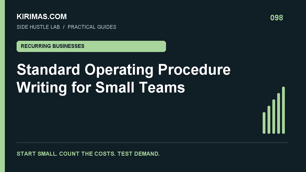Kirimas.com guide: Standard Operating Procedure Writing for Small Teams