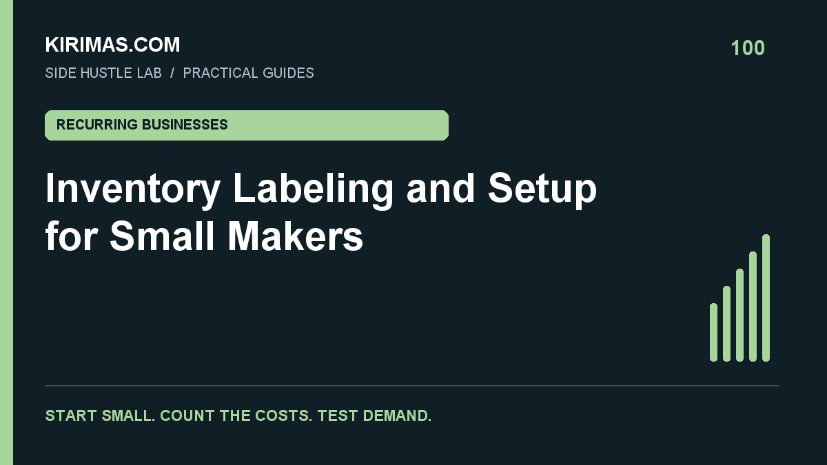 Kirimas.com guide: Inventory Labeling and Setup for Small Makers